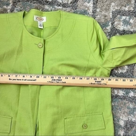 Talbots womens green one button boxy blazer size 10 - Picture 6 of 9